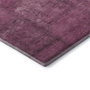 HomeRoots 8' Blush and Gray Patchwork Round Rug – Stylish, Washable, UV-Protected, Perfect for Family Spaces! 656133