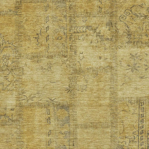 HomeRoots 9' X 12' Chic Gold & Gray Patchwork Area Rug - Durable, Washable & UV Protected for Everyday Life 656159