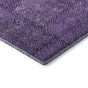 HomeRoots 10' X 14' Washable Purple and Gray Patchwork Area Rug with UV Protection for Modern Homes 656166