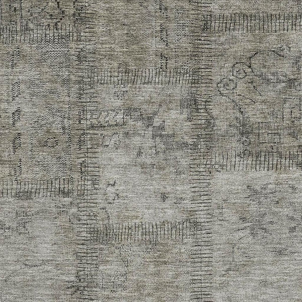 HomeRoots 9' X 12' Stylish Taupe and Gray Washable Area Rug with UV Protection – Perfect for Homes with Kids & Pets! 656183