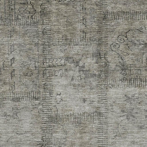 HomeRoots 10' X 14' Taupe & Gray Washable Area Rug - Durable, UV-Protected, Pet-Friendly Design for Any Space 656184