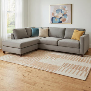 HomeRoots 8' X 10' Salmon and Ivory Striped Area Rug - Washable, UV Protected, Durable for Indoor & Outdoor Spaces 656224