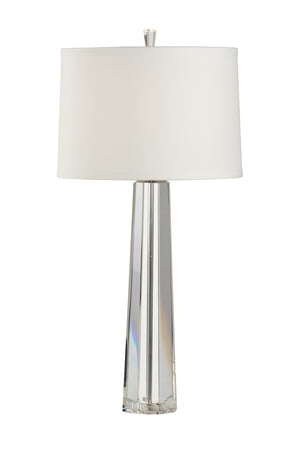 Wildwood Eldon Crystal Table Lamp — Sleek Clear-Cut 33" Ambient Accent Light For Bedside, Desk, Modern Rooms 65624