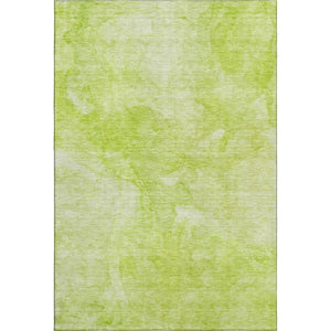 HomeRoots 8' X 10' Artichoke Green and Ivory Abstract Area Rug – Washable, UV Protected, Stylish & Durable! 656278
