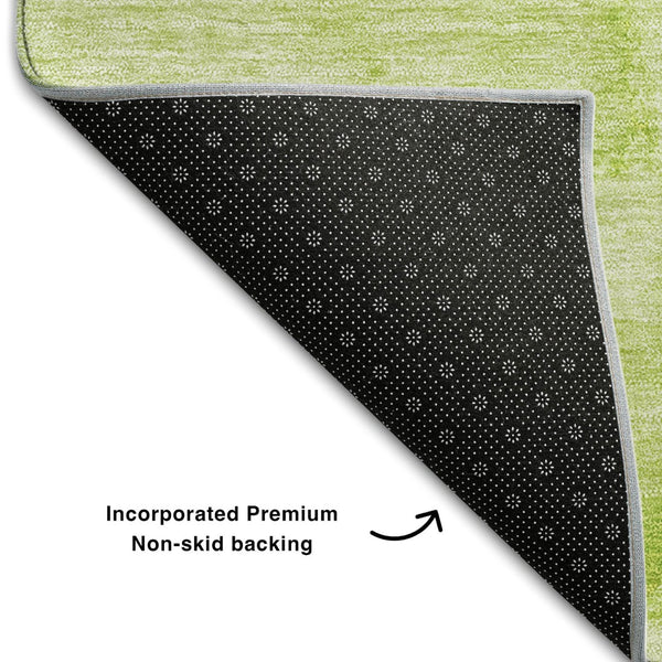 HomeRoots 8' X 10' Artichoke Green and Ivory Abstract Area Rug – Washable, UV Protected, Stylish & Durable! 656278