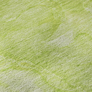 HomeRoots 8' X 10' Artichoke Green and Ivory Abstract Area Rug – Washable, UV Protected, Stylish & Durable! 656278