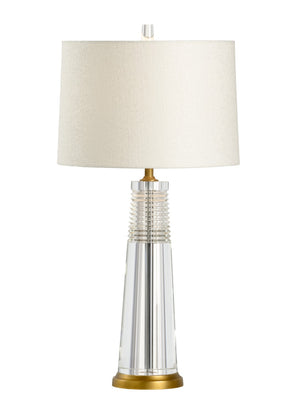 Wildwood Hayden Crystal Table Lamp With Antique Brass Mounting — 30" Transitional Accent Light For Living Rooms 65628