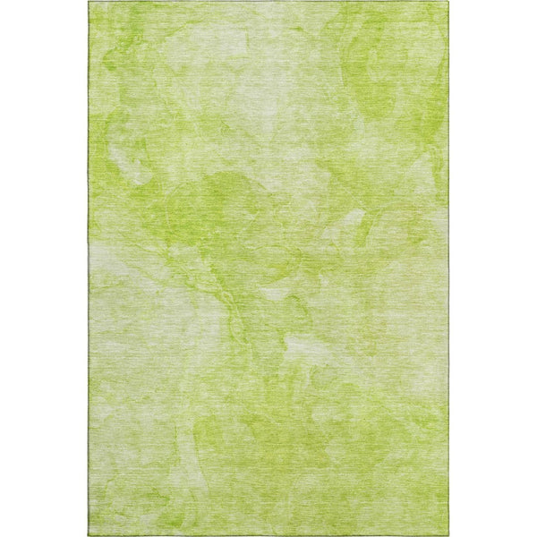 HomeRoots 10' Artichoke Green & Ivory Abstract Washable Area Rug - Durable, UV-Protected, Modern Design for Homes 656280