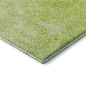 HomeRoots 10' Artichoke Green & Ivory Abstract Washable Area Rug - Durable, UV-Protected, Modern Design for Homes 656280