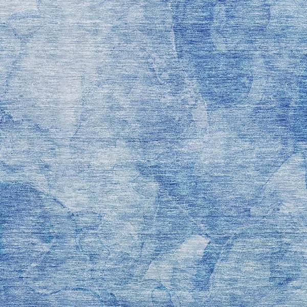 HomeRoots 9' X 12' Stylish Blue and Ivory Abstract Area Rug - Washable, UV Protected, Durable for Homes & Patios 656285