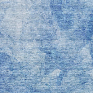 HomeRoots 10' Blue and Ivory Abstract Area Rug - Washable, UV-Protected, Stain-Resistant for Modern Homes 656286