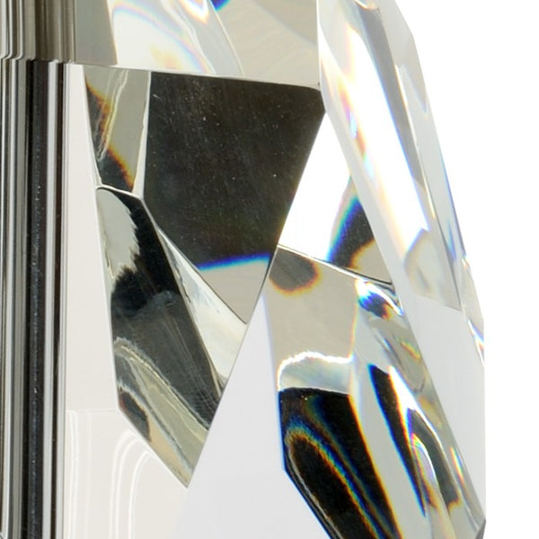 Wildwood Fenton Clear Cut Crystal Table Lamp With Antique Brass Mounting — 24" Traditional Accent Light 65629