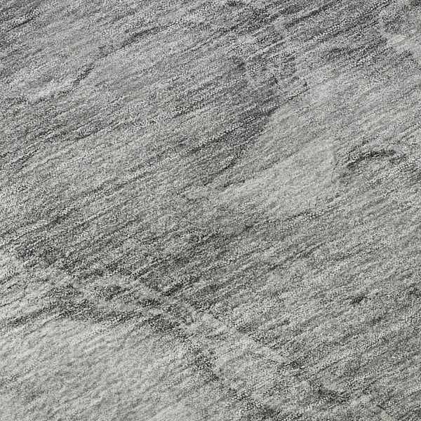 HomeRoots 5' X 8' Gray and Silver Abstract Washable Area Rug - Stain Resistant, UV Protected, Easy-Care Design 656294
