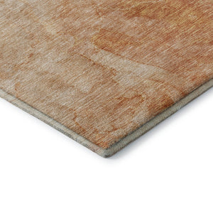 HomeRoots 5' X 8' Salmon & Ivory Abstract Area Rug - Washable, UV Protected, Stylish & Durable for Any Space 656300