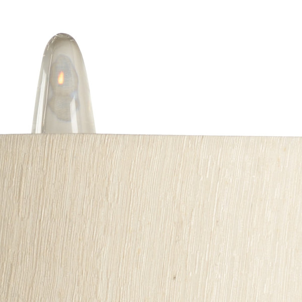 Wildwood Norah Handcrafted Twisted Art Glass Table Lamp With Cream Raw Silk Shade, Slim 29.5" Ambient Light 65631