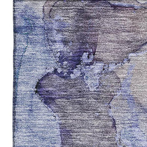 HomeRoots 9' X 12' Abstract Area Rug in Blue Beige Taupe - Washable, UV-Protected, Pet-Friendly Design! 656315