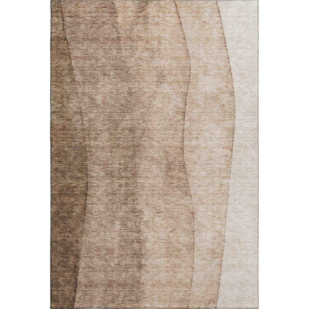 HomeRoots 10' X 14' Brown Ombre Area Rug - Stylish, Washable, UV-Protected, Perfect for Busy Homes & Kids! 656346