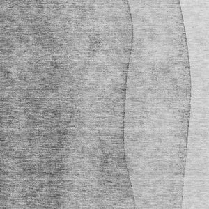 HomeRoots 8' X 10' Gray and Silver Ombre Washable Area Rug - Durable, Stylish, UV-Protected for Busy Homes 656350