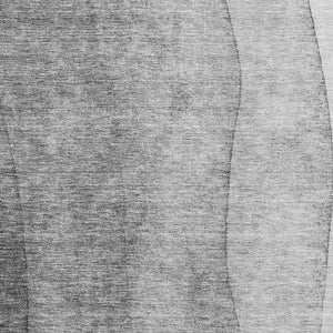 HomeRoots 10' Gray and Silver Ombre Washable Area Rug - UV Protected, Soft, Durable, Perfect for Busy Homes! 656352