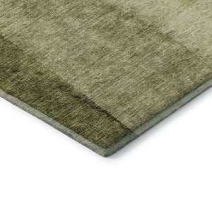 HomeRoots 10' X 14' Olive Green Ombre Area Rug - Washable, UV-Protected, Stain-Resistant for Stylish Living Spaces 656358
