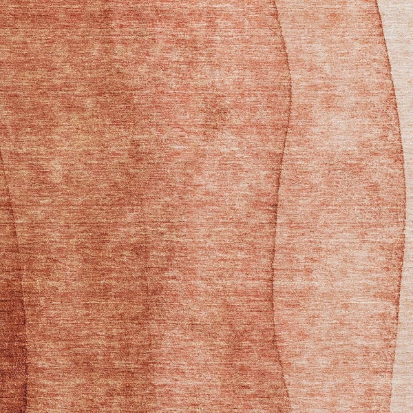 HomeRoots 8' X 10' Ombre Area Rug in Rust and Ivory - Washable, UV-Protected, Durable for High-Traffic Spaces 656362