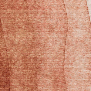 HomeRoots 9' X 12' Ombre Area Rug in Rust and Ivory - Washable, UV-Protected, Durable Design for Modern Homes 656363