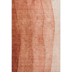 HomeRoots 10' X 14' Modern Rust and Ivory Ombre Area Rug - UV Protected, Stain-Resistant for Family Homes 656364