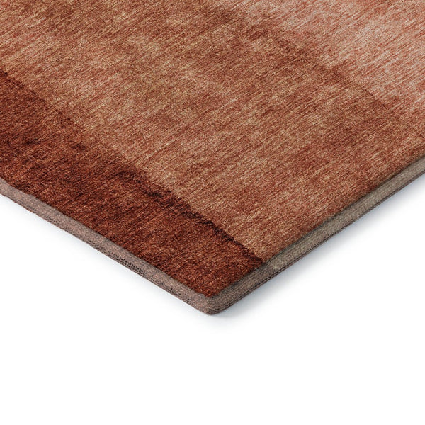 HomeRoots 10' X 14' Modern Rust and Ivory Ombre Area Rug - UV Protected, Stain-Resistant for Family Homes 656364