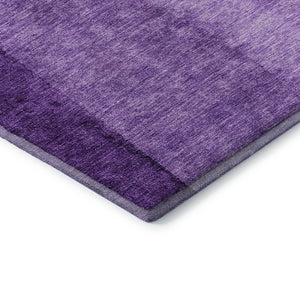 HomeRoots 8' Purple Ombre Round Rug - Washable, UV Protected, Stain Resistant for Modern Living Spaces 656367
