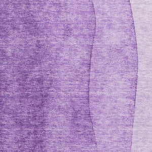 HomeRoots 8' X 10' Ombre Purple & Ivory Washable Area Rug - Stain Resistant, UV Protected, Non-Slip Design 656368