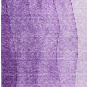 HomeRoots 10' X 14' Purple & Ivory Ombre Area Rug - Washable, UV-Protected, Stylish & Durable for Homes 656370