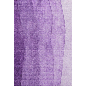 HomeRoots 10' X 14' Purple & Ivory Ombre Area Rug - Washable, UV-Protected, Stylish & Durable for Homes 656370