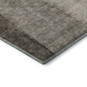 HomeRoots 8' Taupe and Ivory Ombre Round Rug - Washable, UV-Protected, Durable, Perfect for High-Traffic Areas 656379