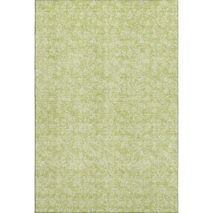 HomeRoots 9' Elegant Artichoke Green & Ivory Floral Area Rug - Washable, UV Protected, Stain Resistant Design 656387