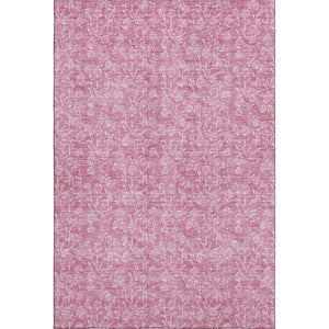 HomeRoots 5' X 8' Blush & Ivory Floral Washable Area Rug - Durable, UV-Protected, Perfect for Kids & Pets! 656396