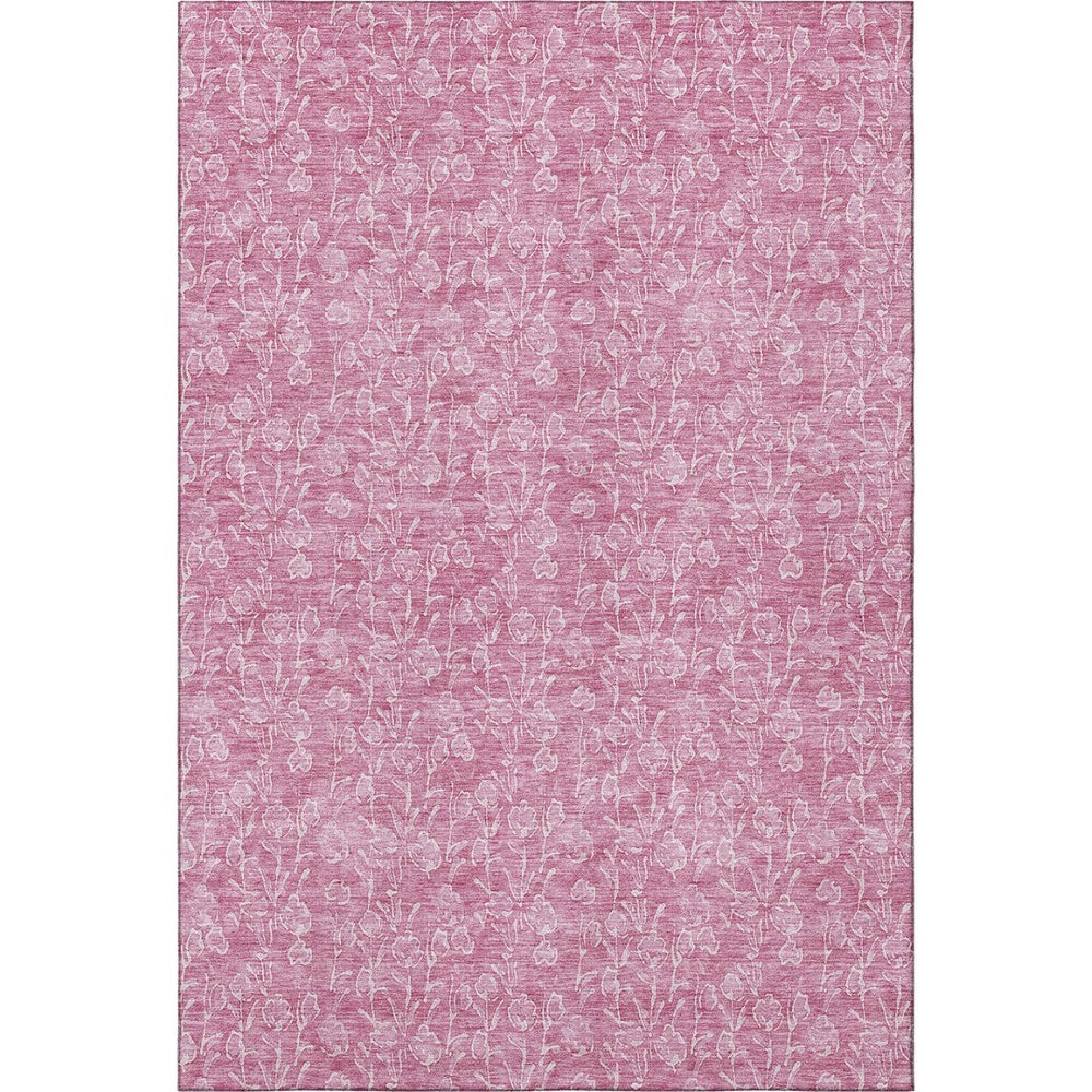 HomeRoots 8' X 10' Blush and Ivory Floral Area Rug – Durable, Stain-Resistant, UV Protected for Everyday Elegance 656398