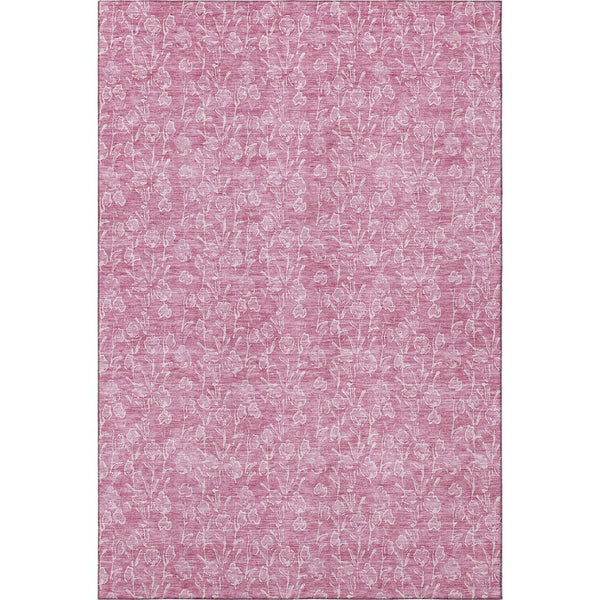 HomeRoots 8' X 10' Blush and Ivory Floral Area Rug – Durable, Stain-Resistant, UV Protected for Everyday Elegance 656398