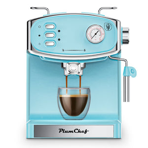 English Elm Plum Semi-automatic Espresso Machine with Steam Wand and 20-bar Pump for Home W1002P414509