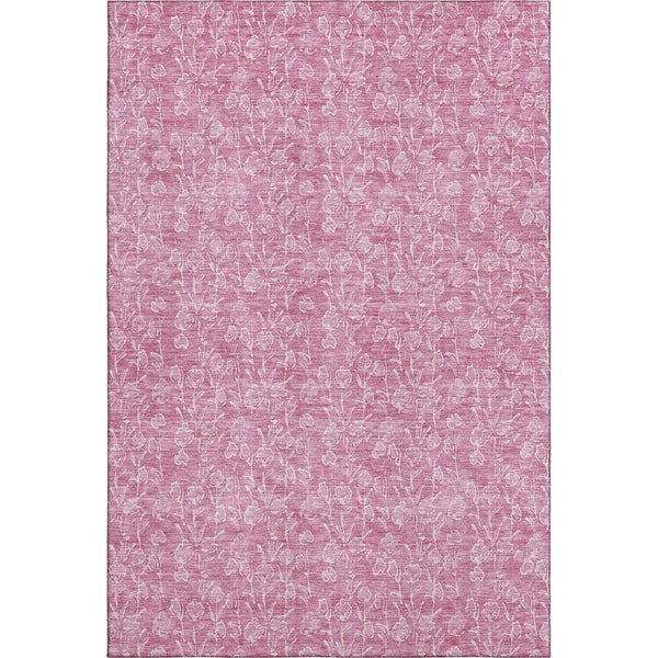 HomeRoots 10' X 14' Blush and Ivory Floral Washable Area Rug - Durable, UV-Protected, Perfect for Family Spaces! 656400