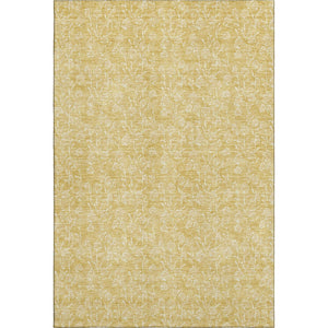 HomeRoots 5' X 8' Elegant Gold And Ivory Floral Area Rug - Washable, UV Resistant, Perfect for Busy Homes! 656408