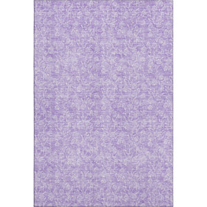HomeRoots 8' X 10' Lilac and Ivory Floral Area Rug - Durable, Washable, Stain-Resistant with UV Protection 656416