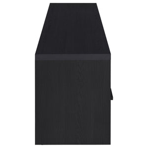 English Elm Ian Modern Black TV Stand Console with 2 Doors, Drawer & Shelf — Storage Media Center for 70" TVs B062P378249