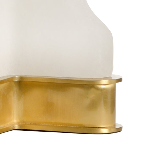 Wildwood Lucas Hand-Carved Alabaster Lamp With Antique Brass Mounting — Warm Ambient Glow, Sculptural Accent 65643