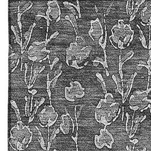 HomeRoots 5' Gray and Silver Floral Washable Area Rug – UV Protected, Stain Resistant, Perfect for High-Traffic Areas 656438