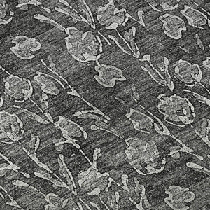 HomeRoots 10' X 14' Gray Floral Area Rug - Washable, UV-Protected, Durable, and Perfect for High-Traffic Spaces! 656442