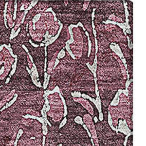 HomeRoots 10' X 14' Merlot Floral Washable Area Rug - Durable, Stain-Resistant, UV Protected for Busy Homes 656448