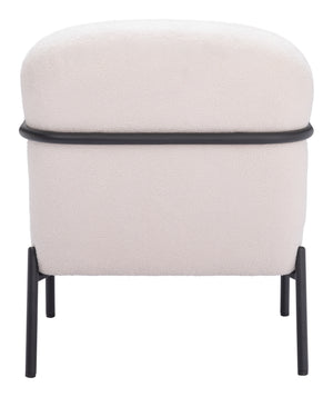 Chicago Accent Chair Ivory 109518 Zuo Modern