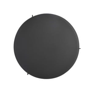 HomeRoots 40" Modern Round Glass Coffee Table with Durable Black Iron Frame – Stylish, Safe, and Versatile Design 656476