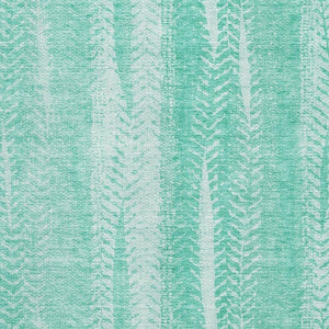 HomeRoots 9' X 12' Aqua and Ivory Striped Washable Area Rug with UV Protection for Coastal Home Decor Bliss 656512