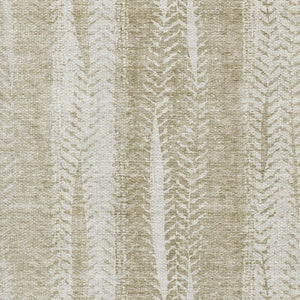 HomeRoots 5' X 8' Beige and Ivory Striped Area Rug - Washable, UV-Protected, Stain-Resistant for Active Homes 656515